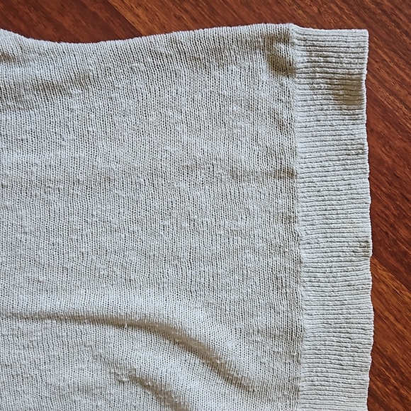 LOFT Linen Knit 3/4 Sleeve Scoop Neck Cream Beige Medium Petite - Picture 4 of 6